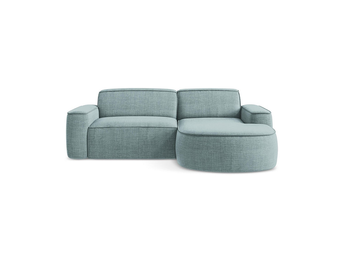 Canapé modulable 5 places bleu tissu
