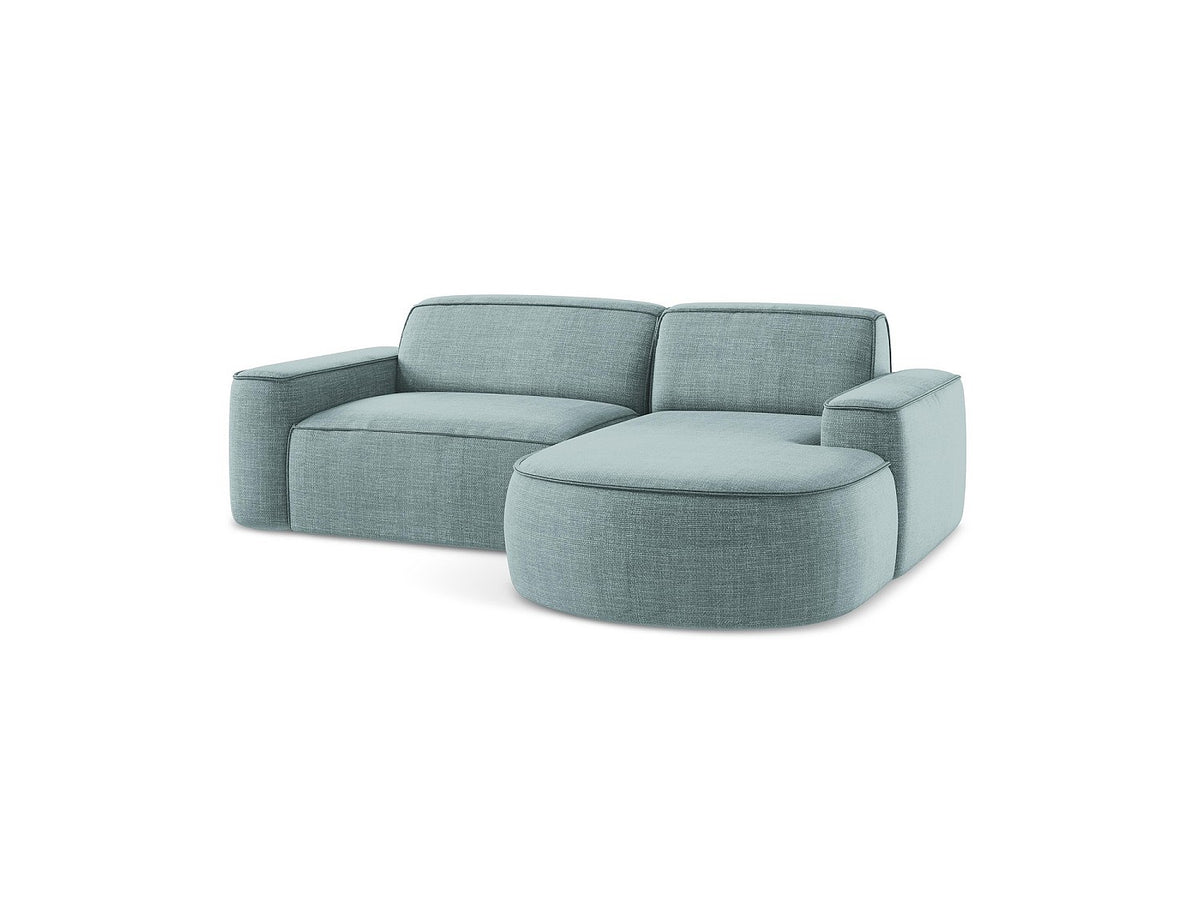 Canapé modulable 5 places bleu tissu
