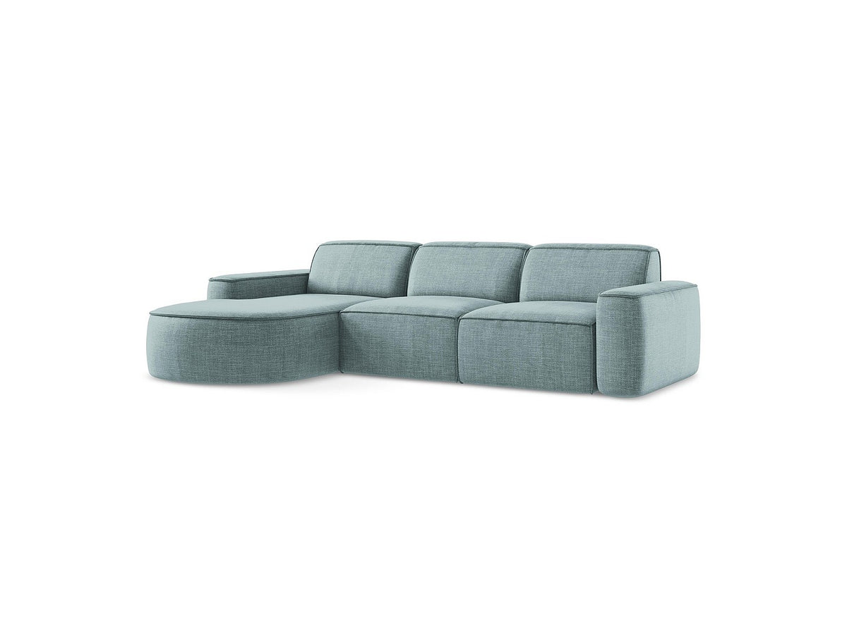 Canapé modulable 3 places bleu tissu