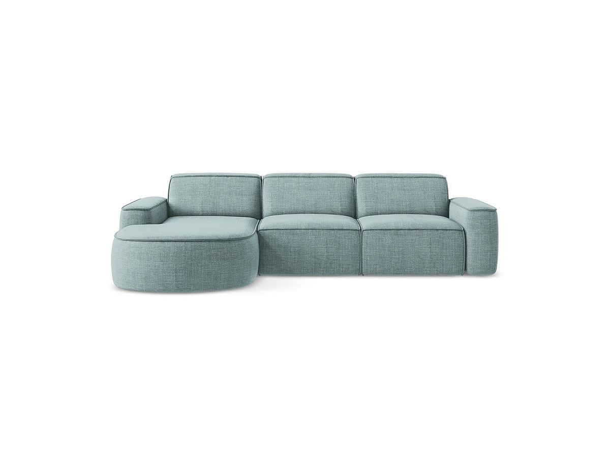 Canapé modulable 3 places bleu tissu