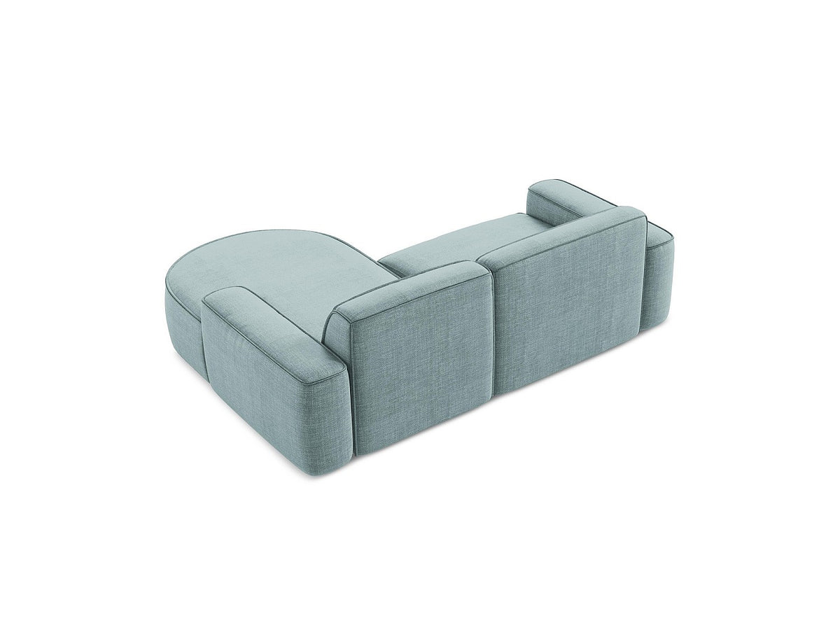 Canapé modulable 5 places bleu tissu