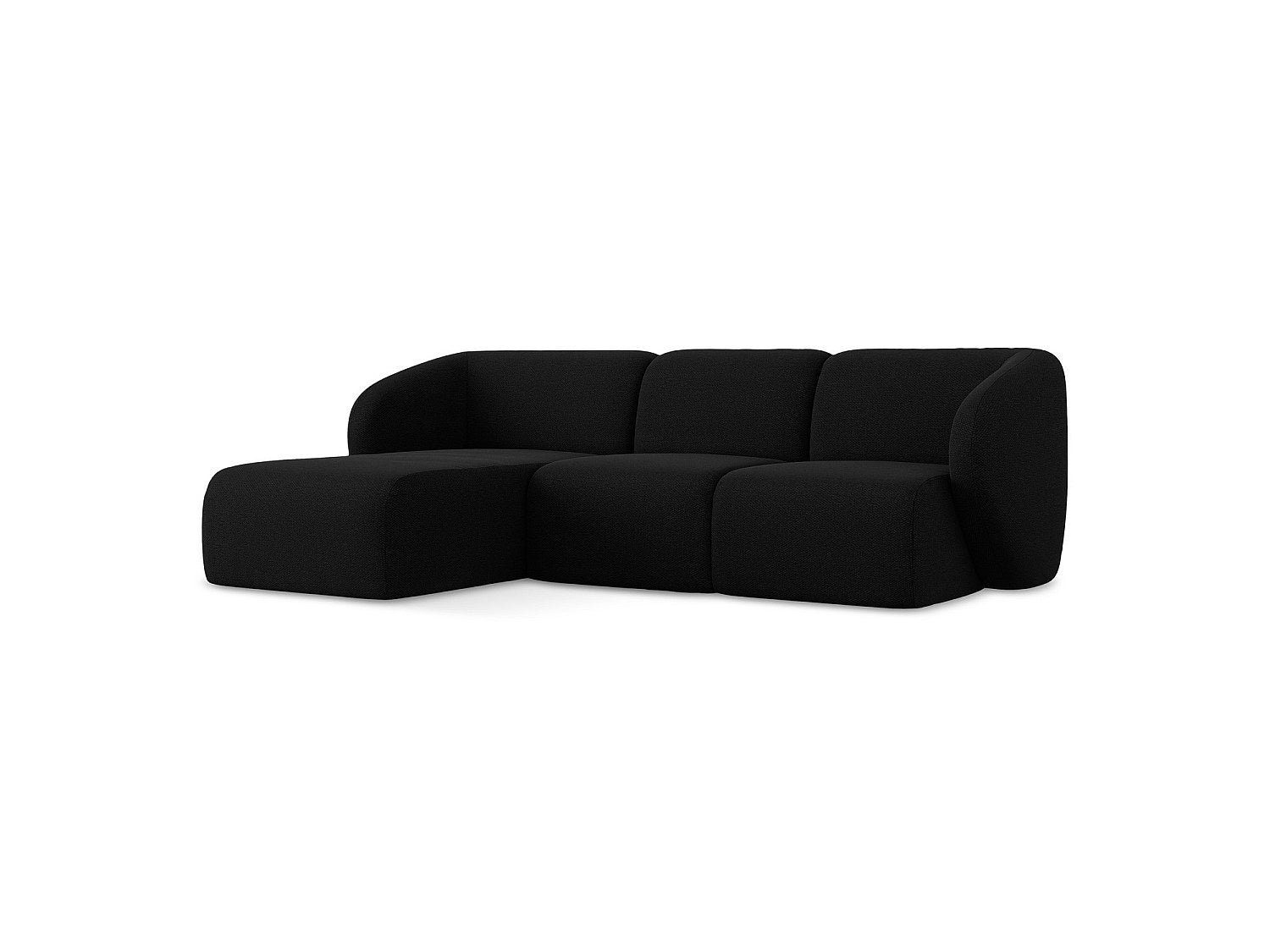 Canapé modulable 3 places noir tissu