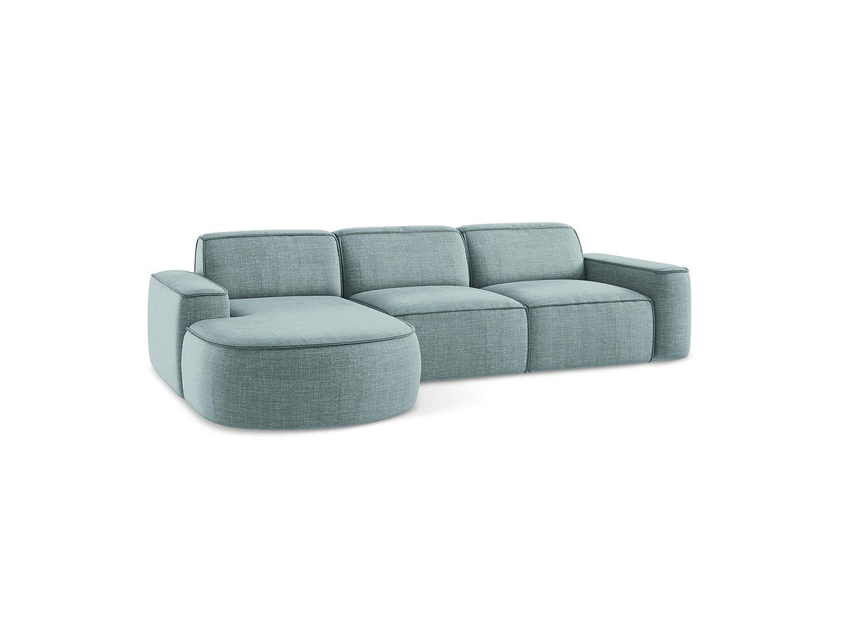 Canapé modulable 3 places bleu tissu