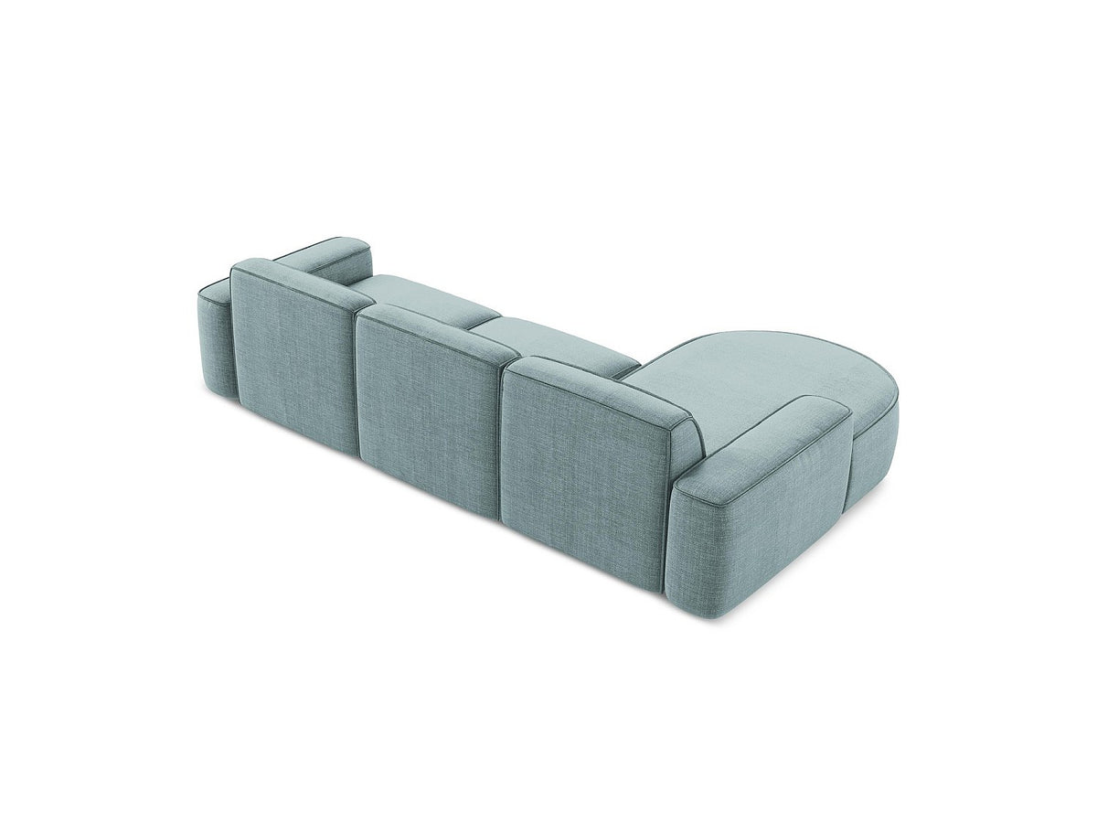 Canapé modulable 3 places bleu tissu