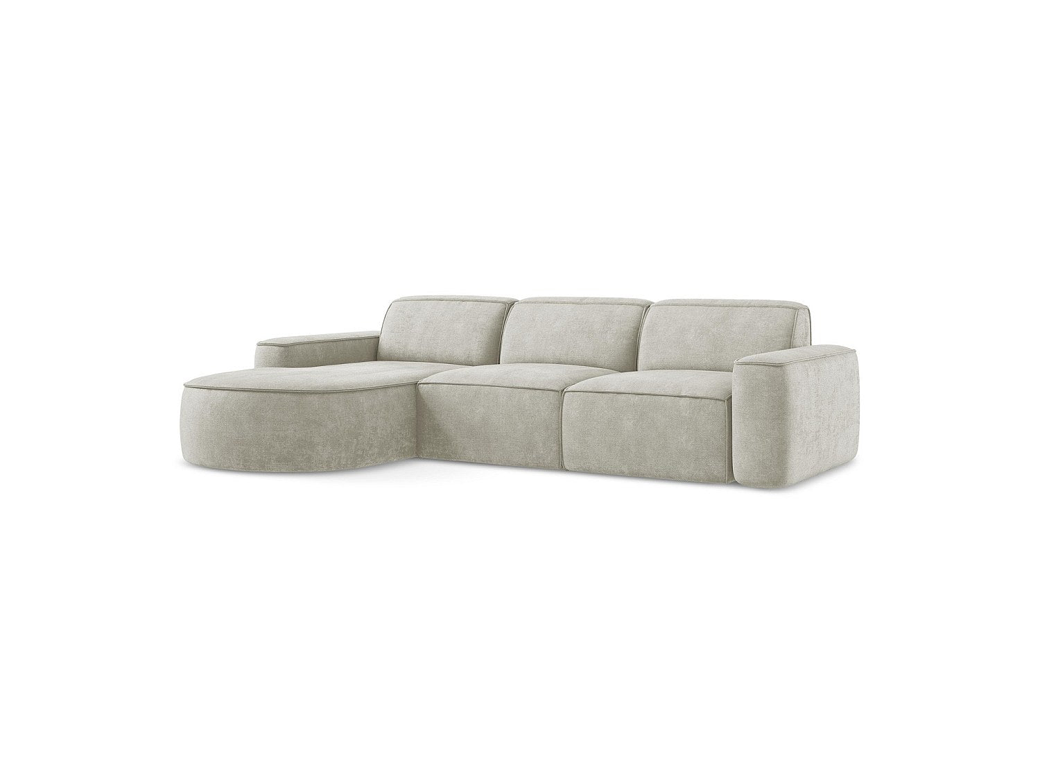 Canapé modulable 3 places blanc tissu