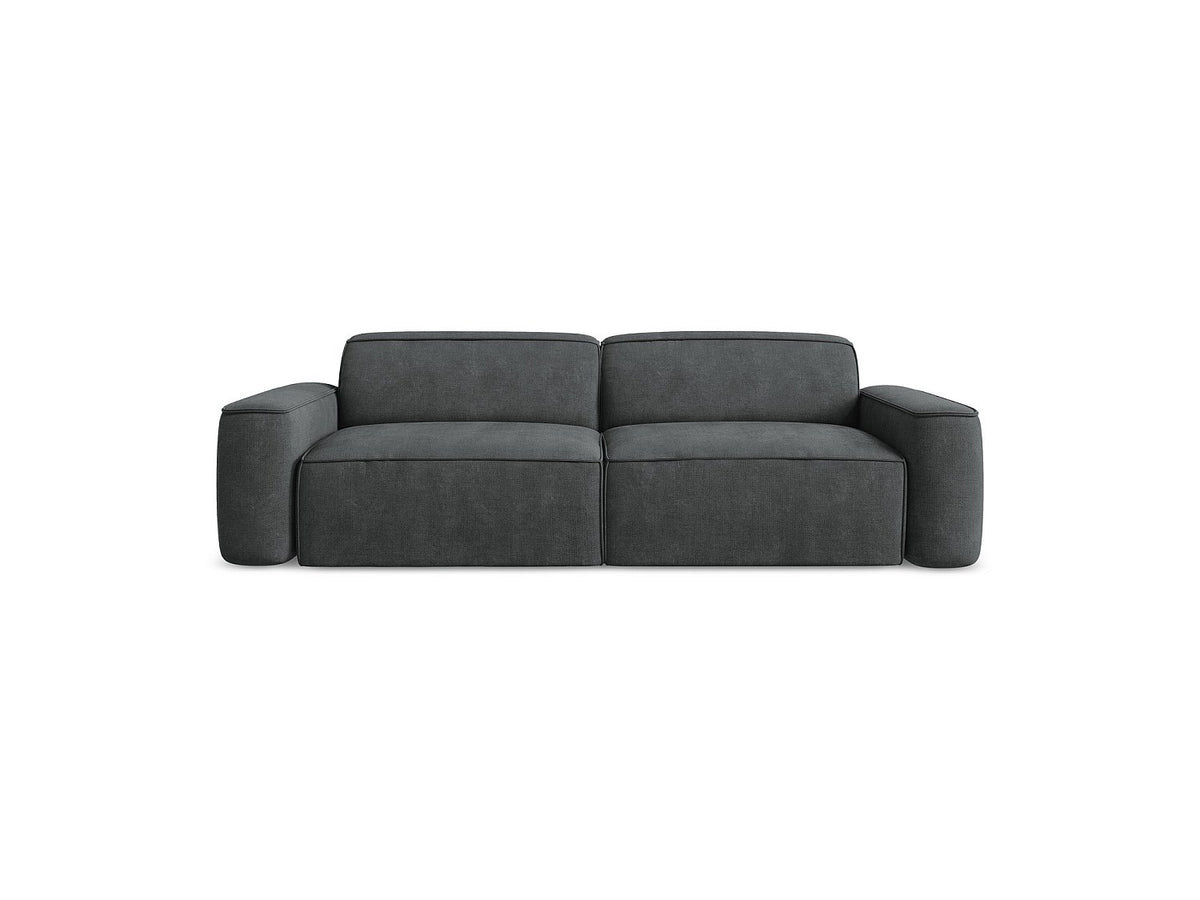 Canapé modulable 4 places gris tissu