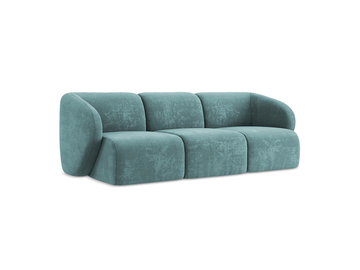 Canapé modulable 3 places bleu tissu