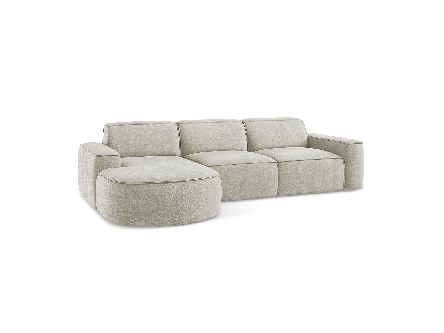 Canapé modulable 3 places blanc tissu