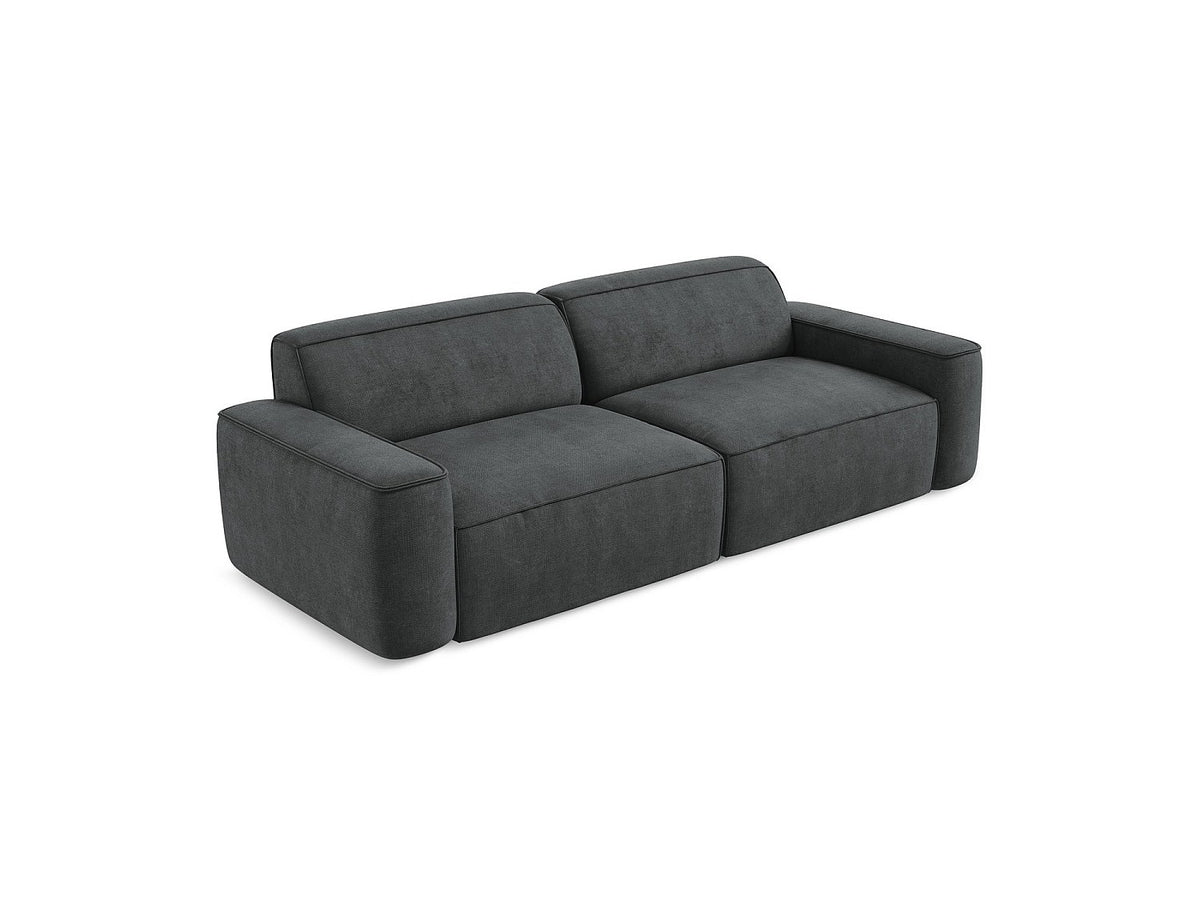 Canapé modulable 4 places gris tissu