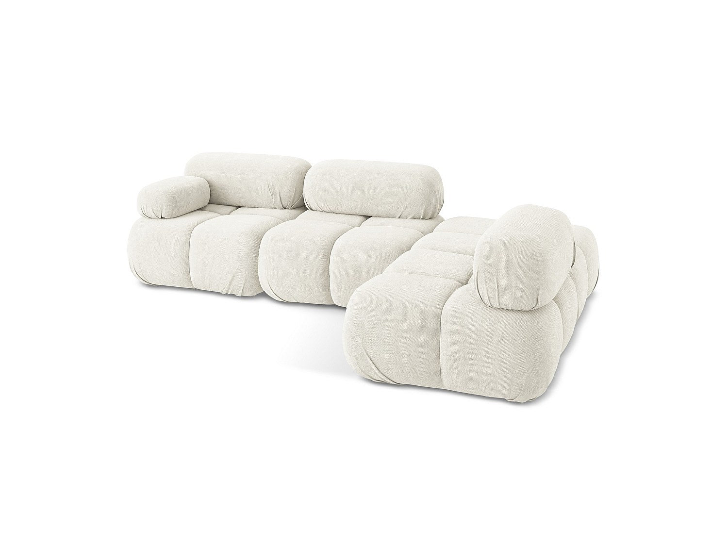 Canapé modulable 3 places blanc tissu