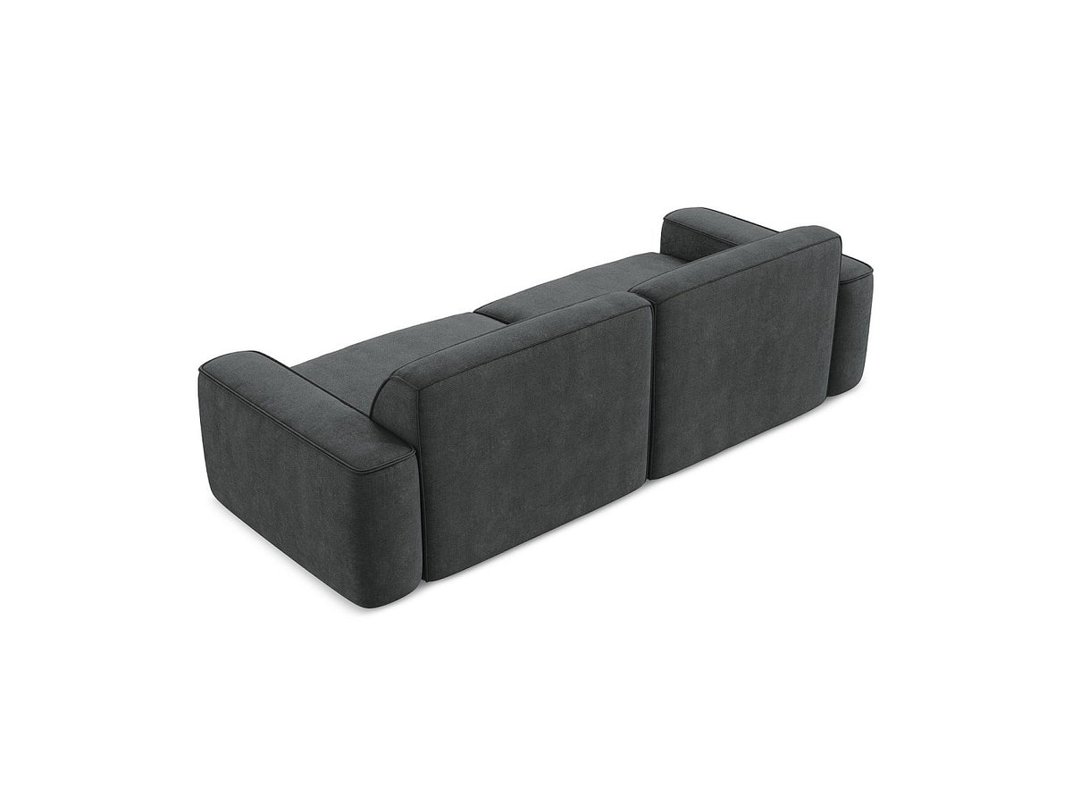 Canapé modulable 4 places gris tissu