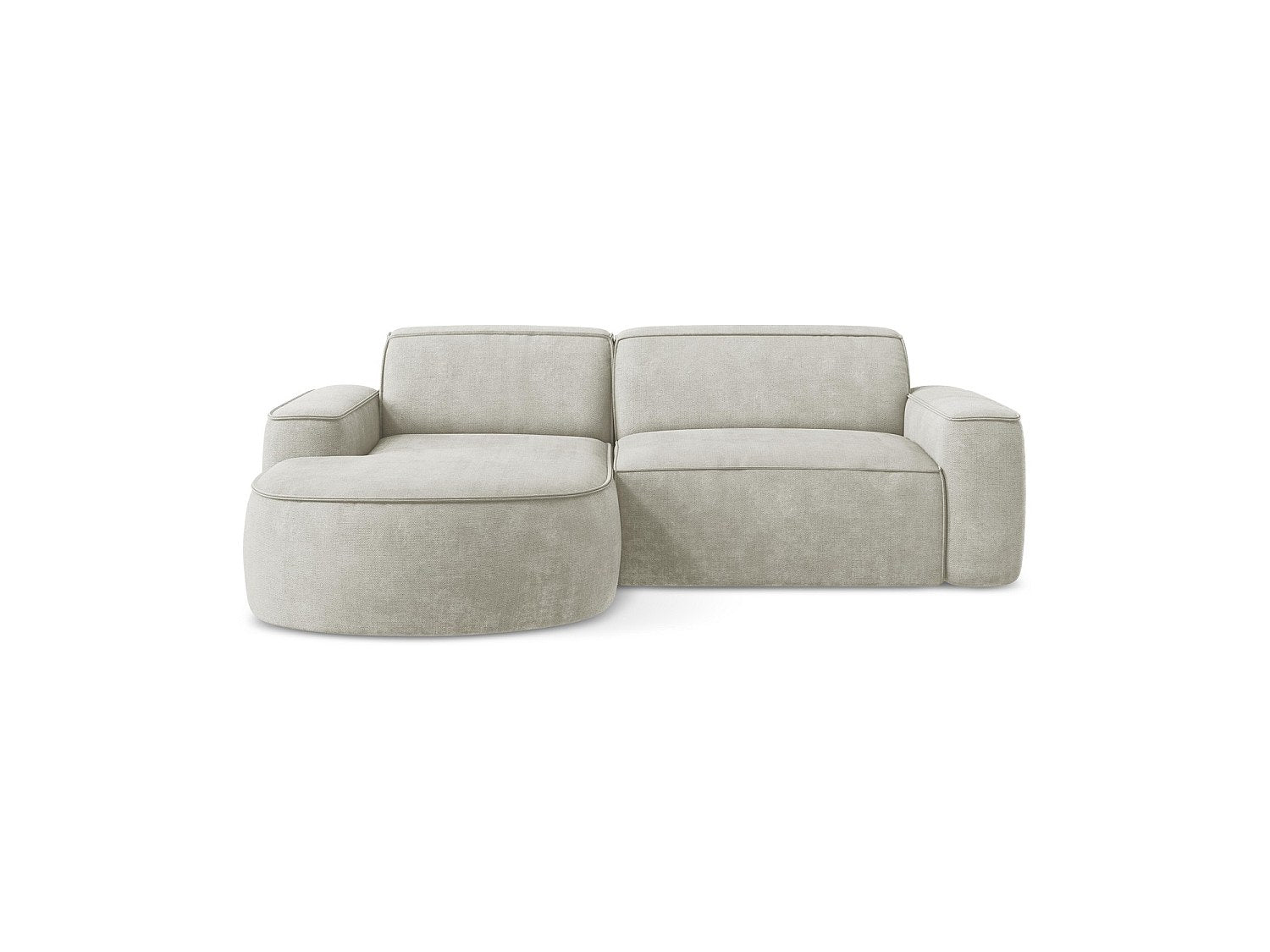 Canapé modulable 5 places blanc tissu