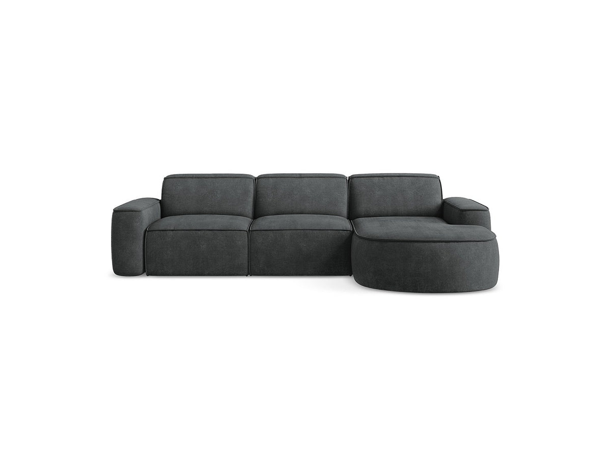 Canapé modulable 3 places gris tissu