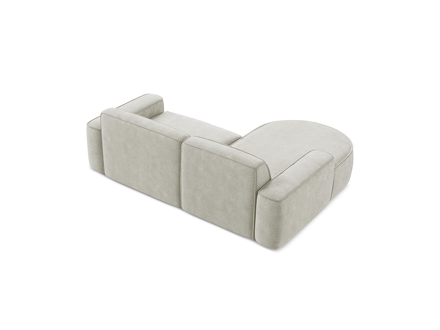 Canapé modulable 5 places blanc tissu