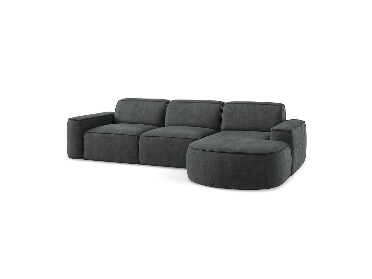 Canapé modulable 3 places gris tissu