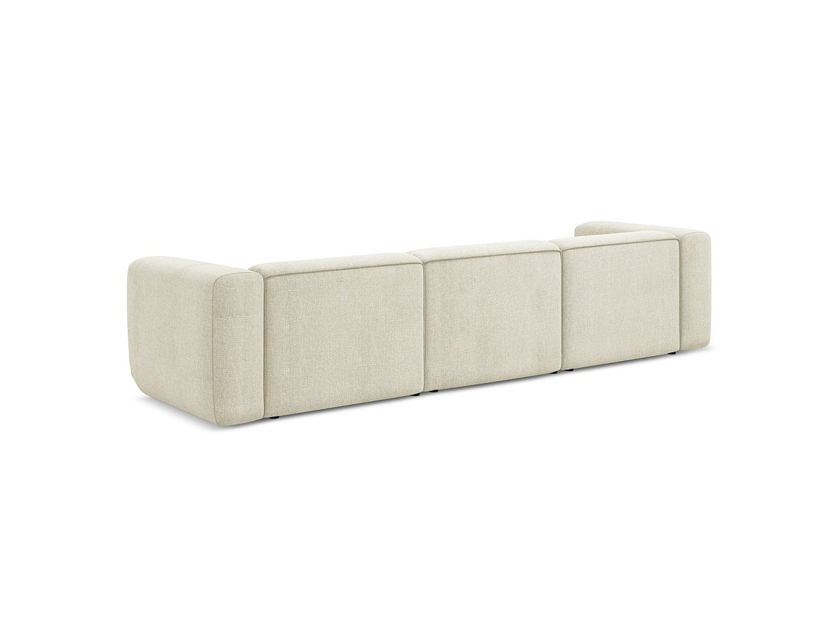 Canapé modulable 4 places beige tissu