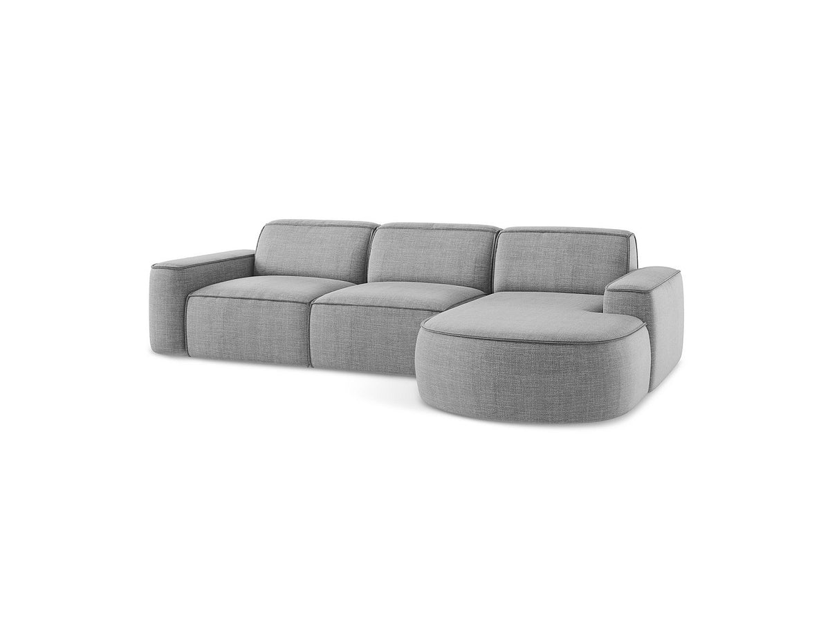 Canapé modulable 3 places gris tissu