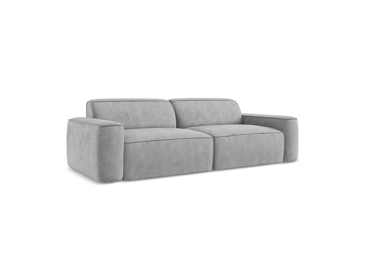 Canapé modulable 4 places gris tissu