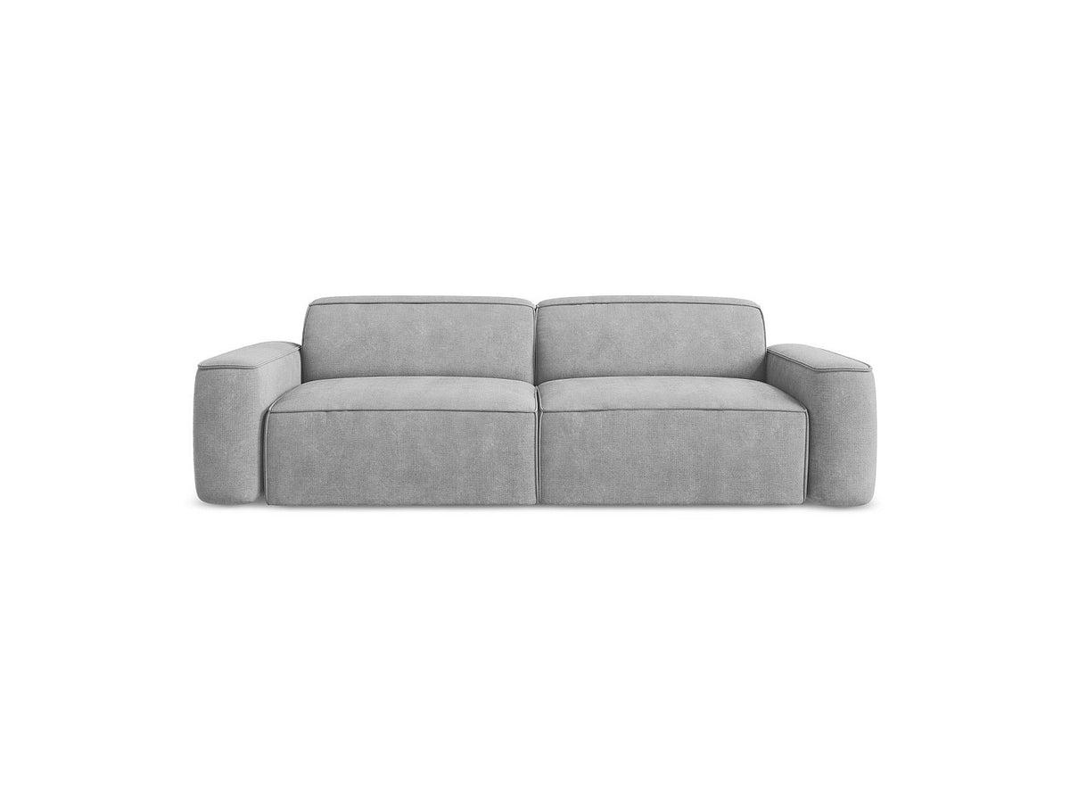 Canapé modulable 4 places gris tissu
