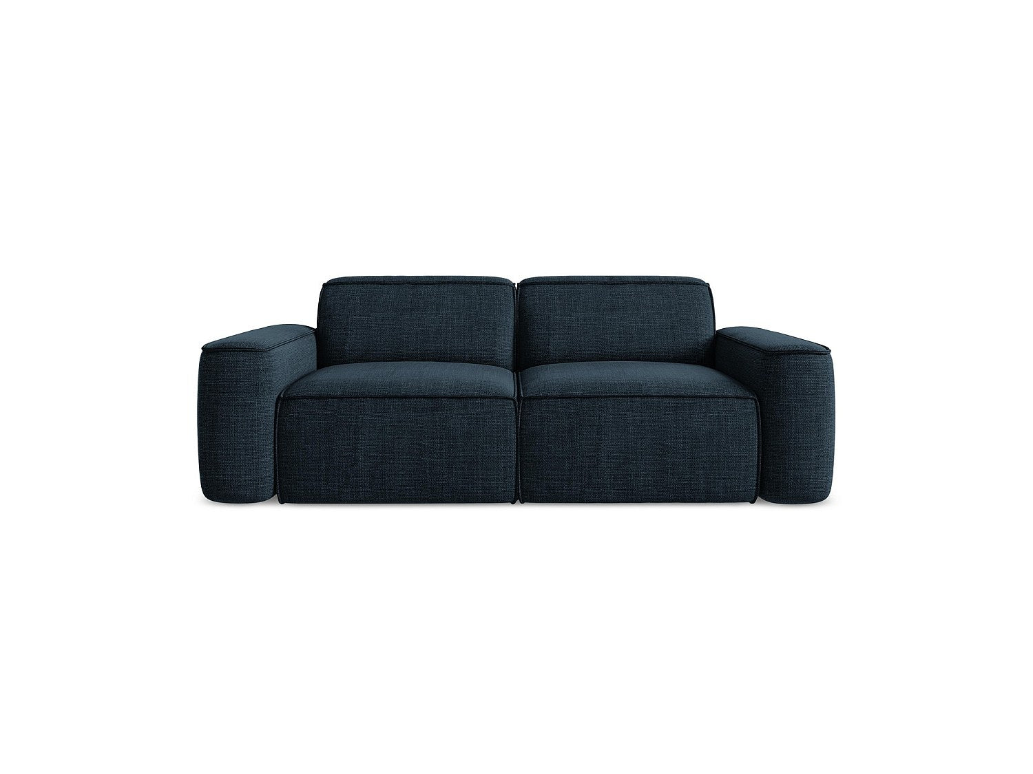Canapé modulable 3 places bleu tissu
