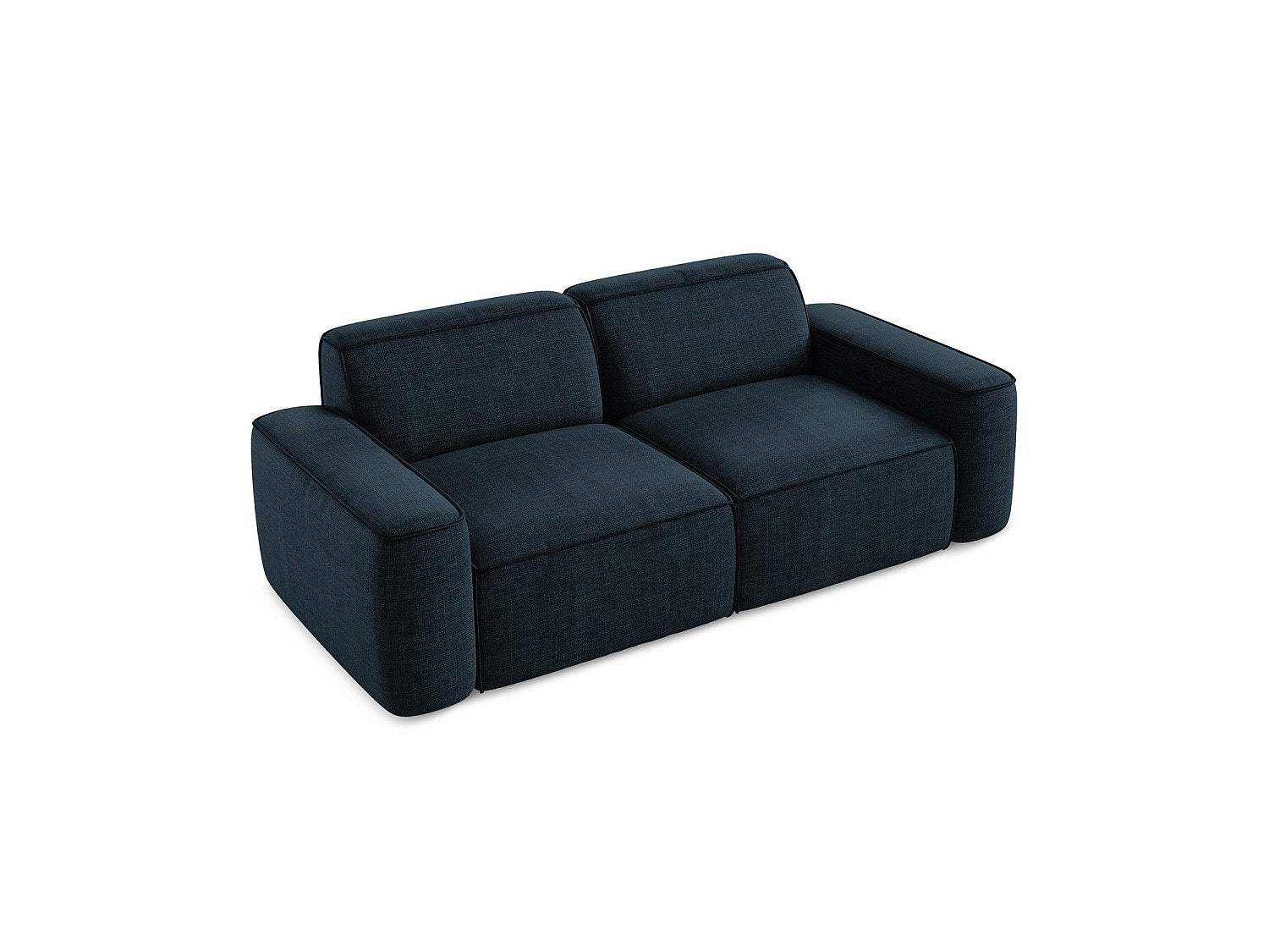 Canapé modulable 3 places bleu tissu