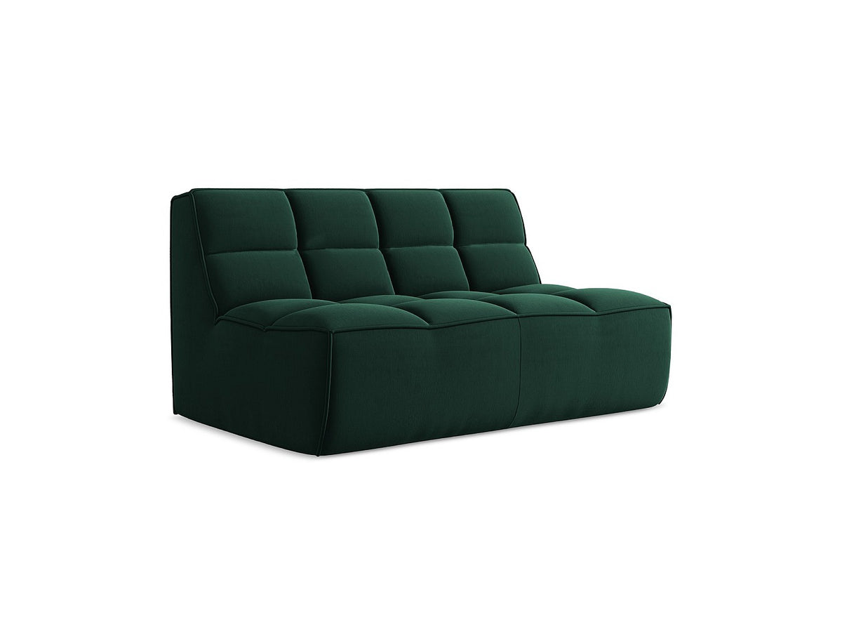 Canapé modulable 2 places vert tissu