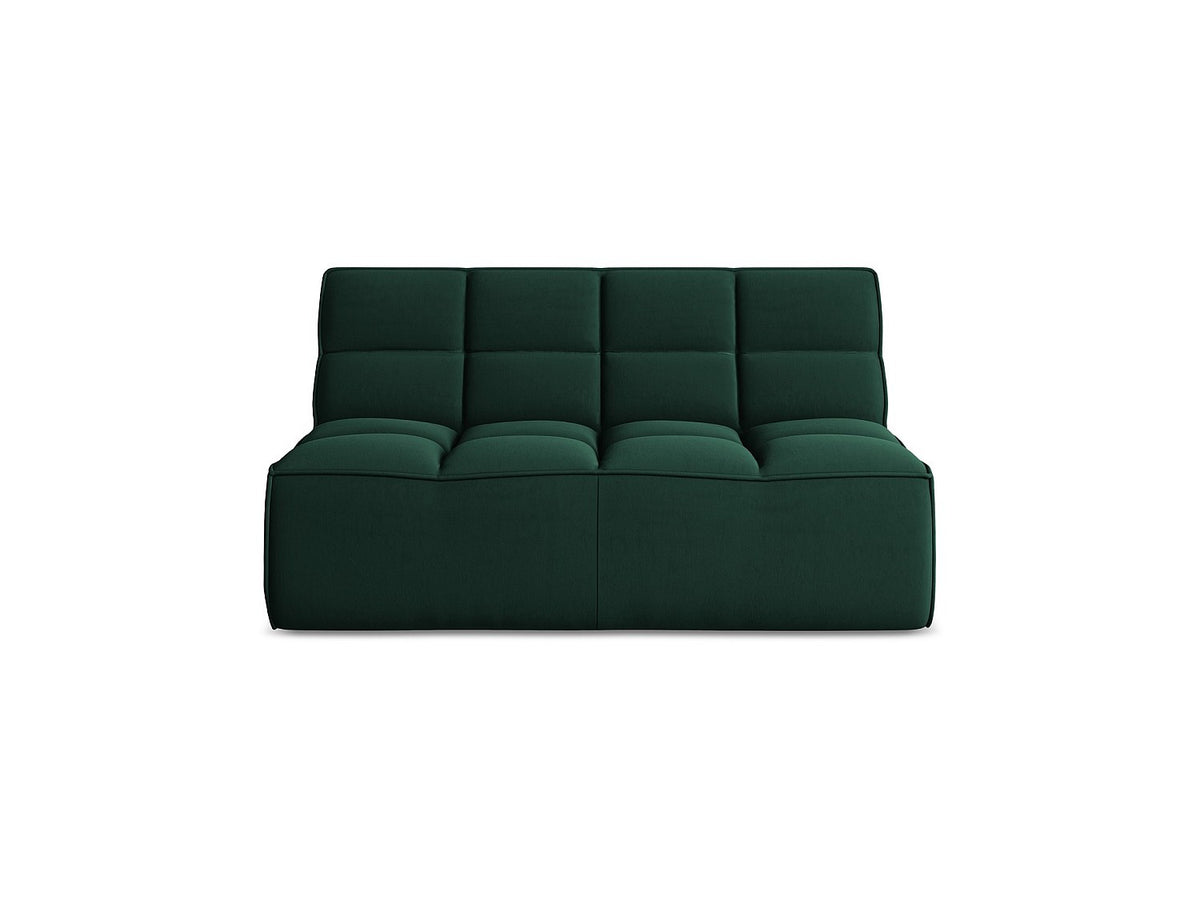 Canapé modulable 2 places vert tissu