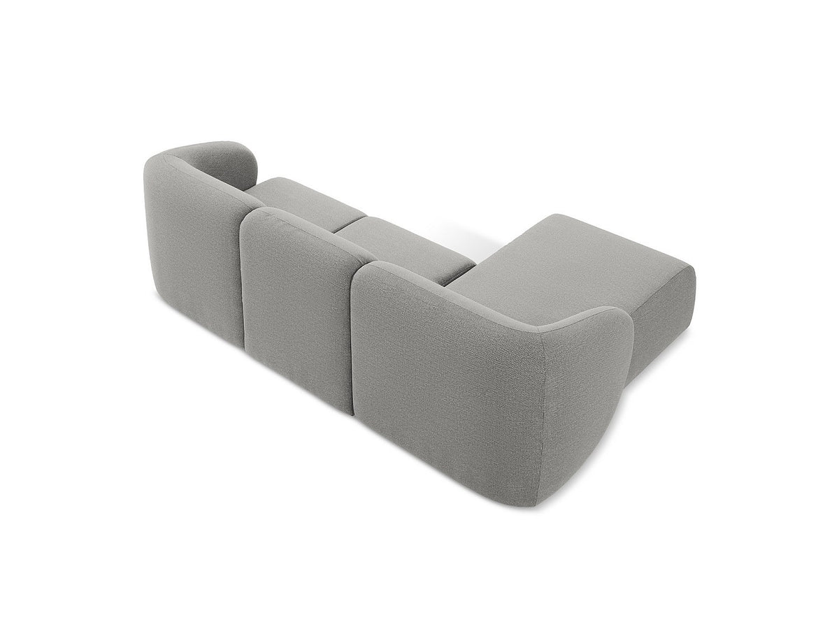 Canapé modulable 3 places gris tissu