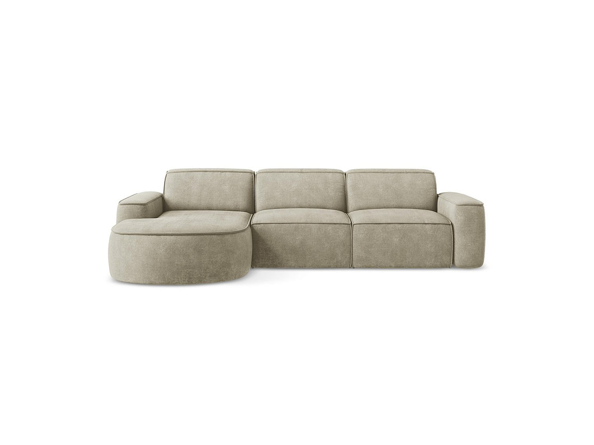 Canapé modulable 3 places beige tissu