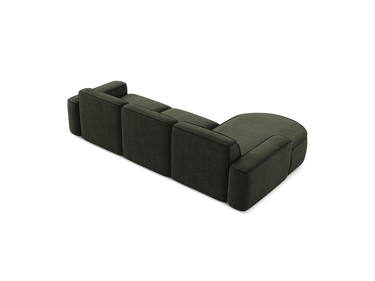 Canapé modulable 3 places vert tissu