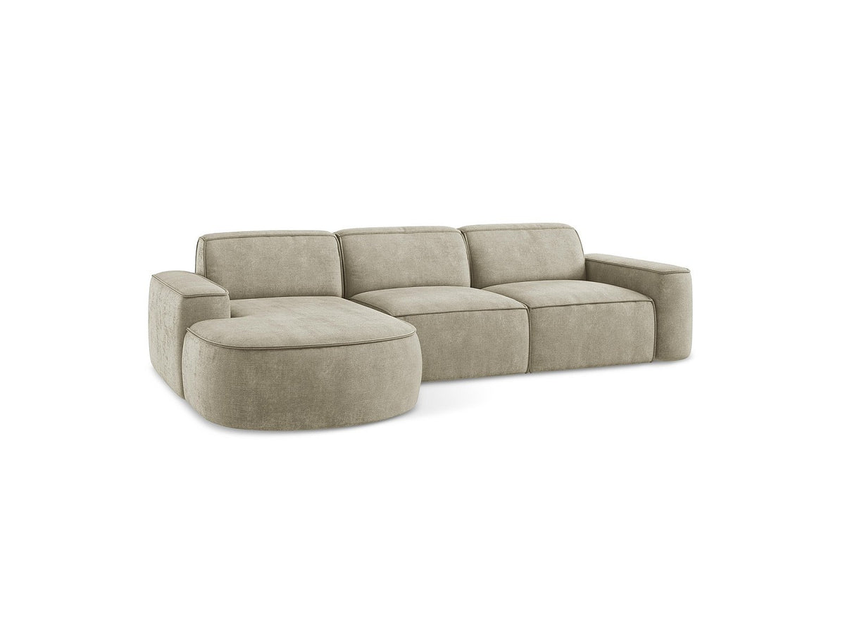 Canapé modulable 3 places beige tissu