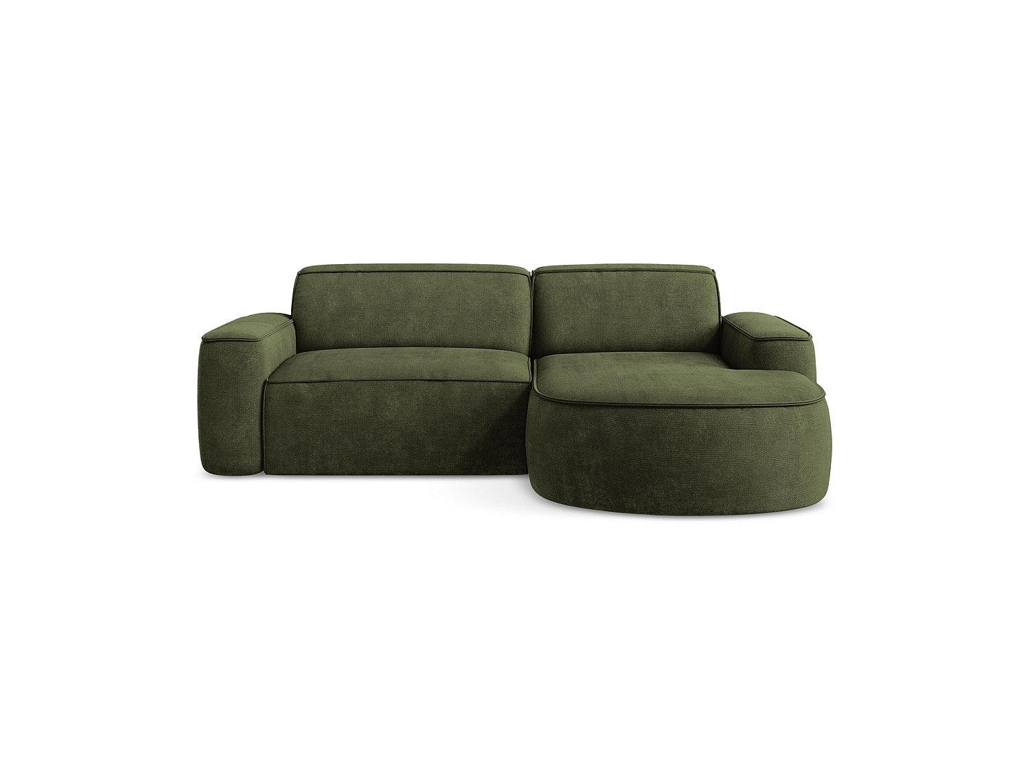 Canapé modulable 5 places vert tissu