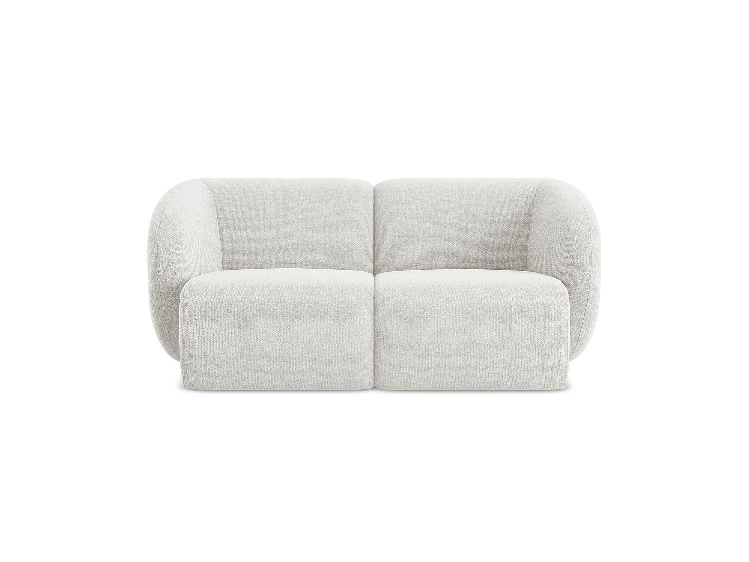 Canapé modulable 2 places blanc tissu