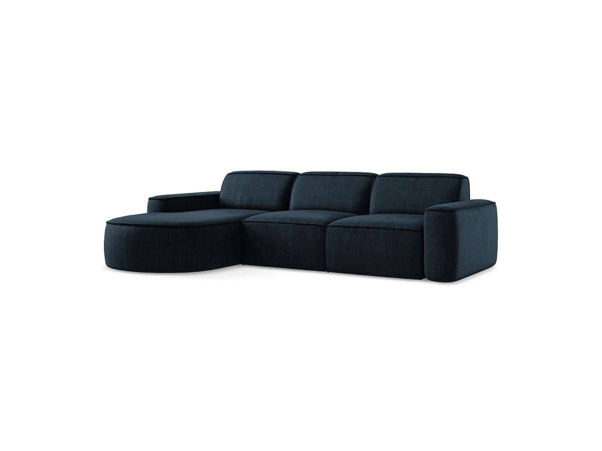 Canapé modulable 3 places bleu tissu