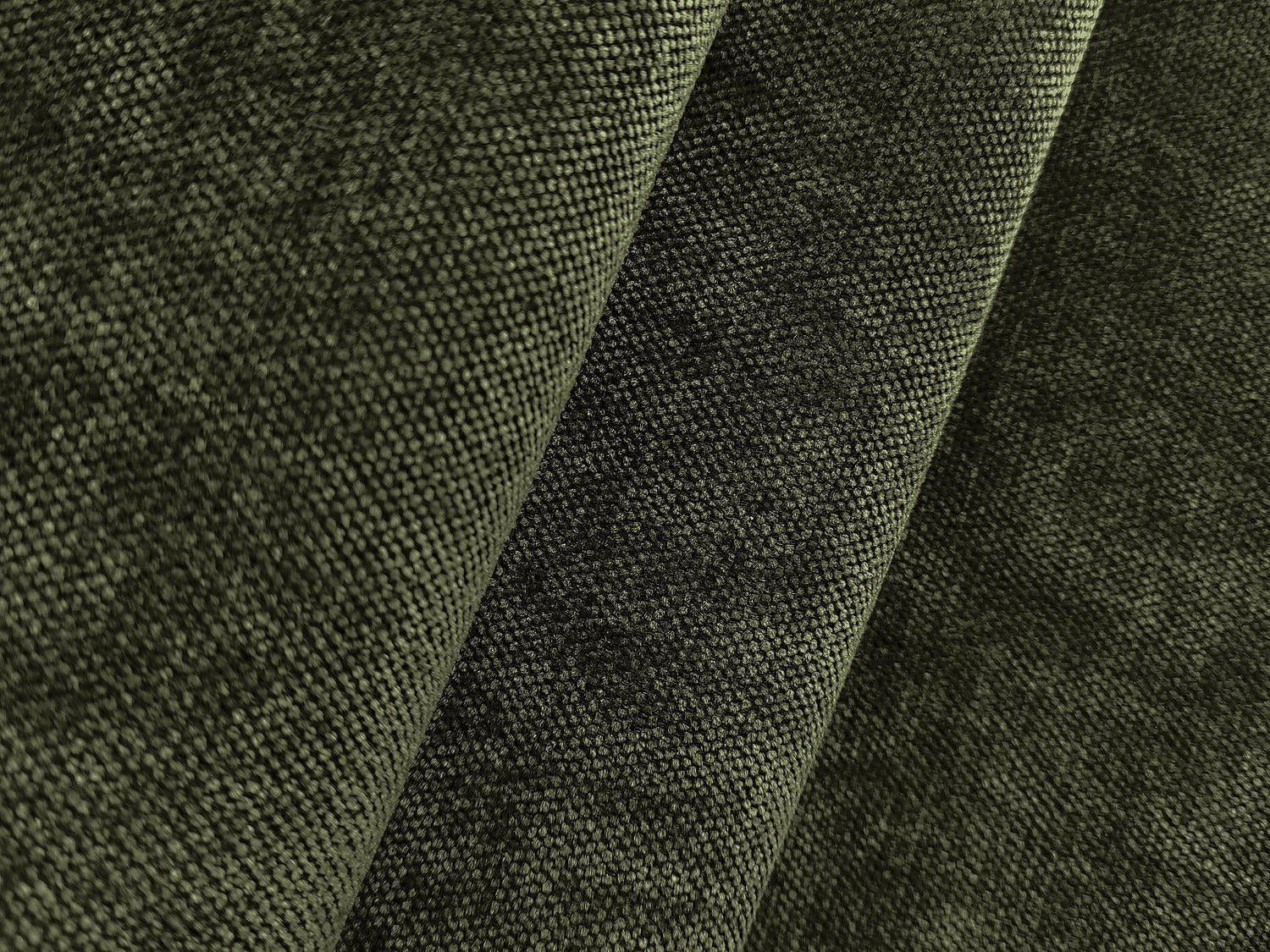 Canapé modulable 5 places vert tissu