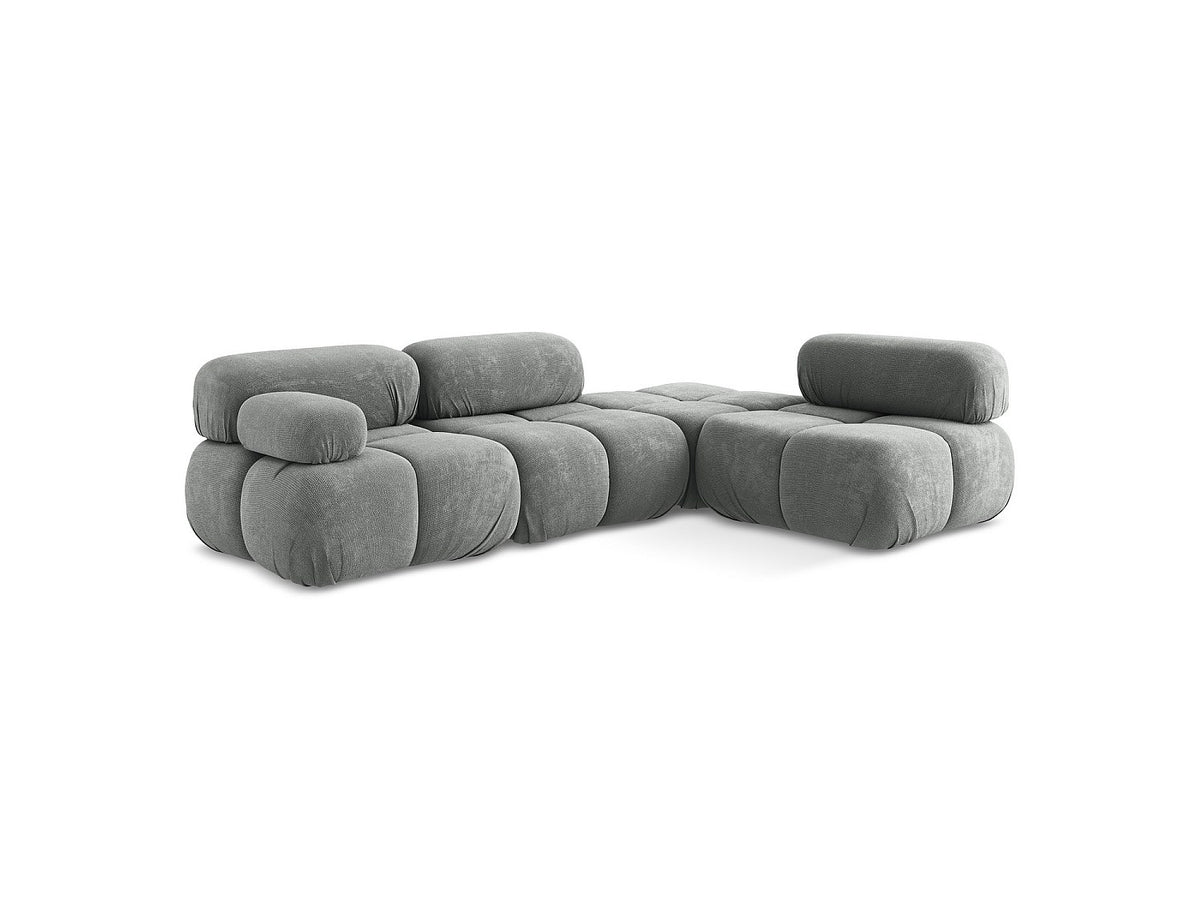 Canapé modulable 3 places gris tissu