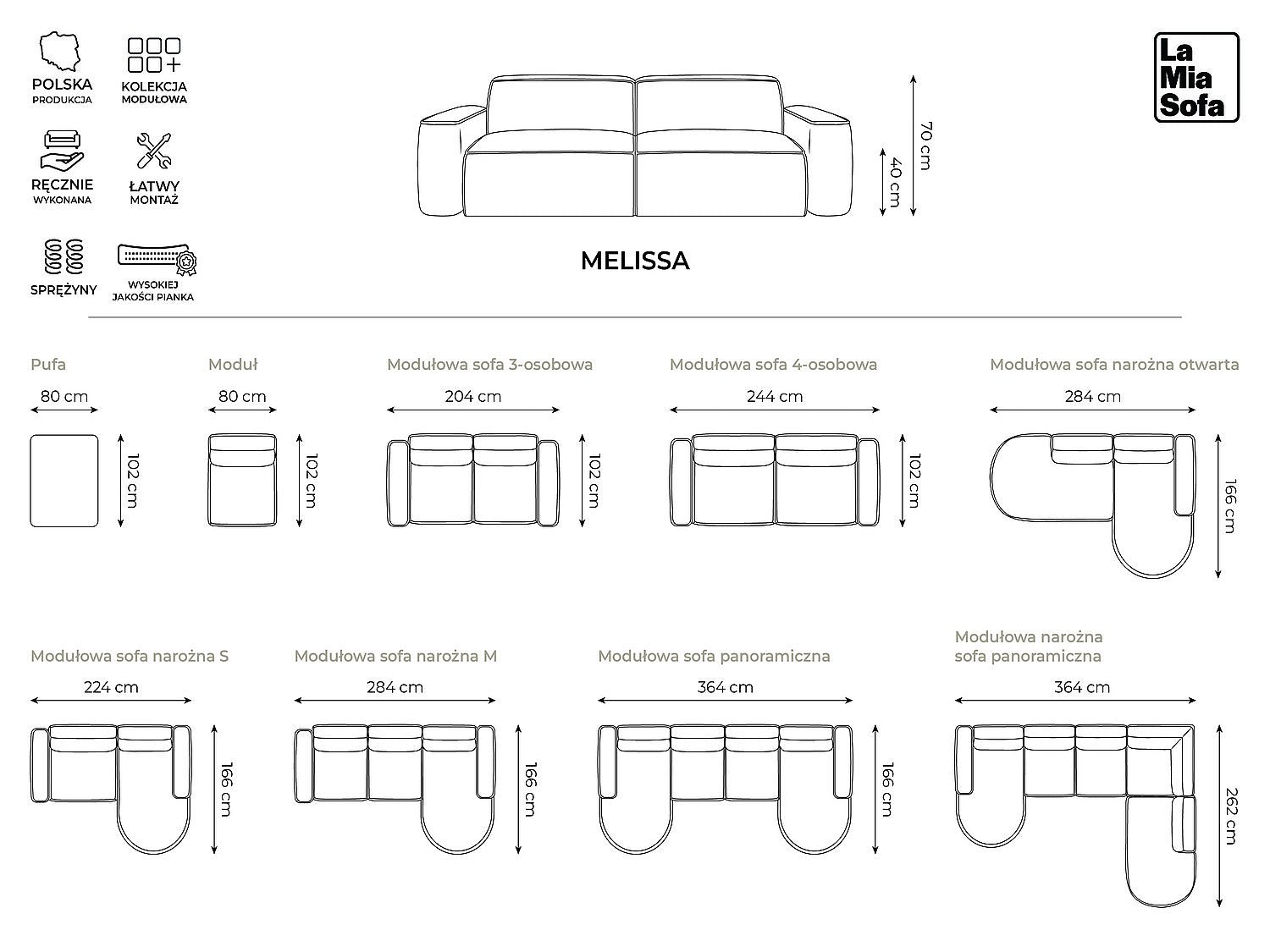 Canapé modulable 5 places vert tissu
