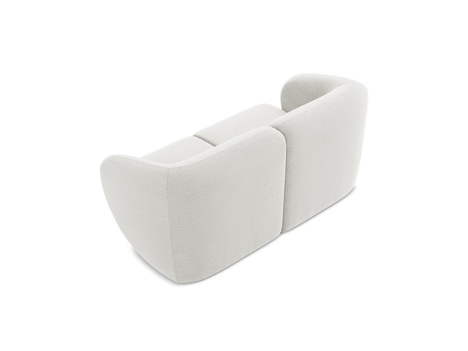 Canapé modulable 2 places blanc tissu