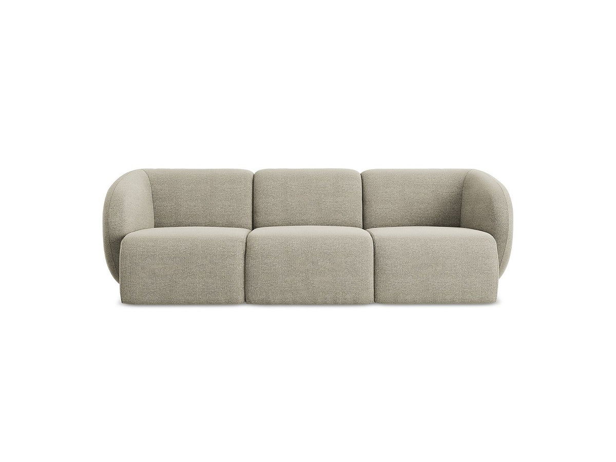 Canapé modulable 3 places taupe tissu