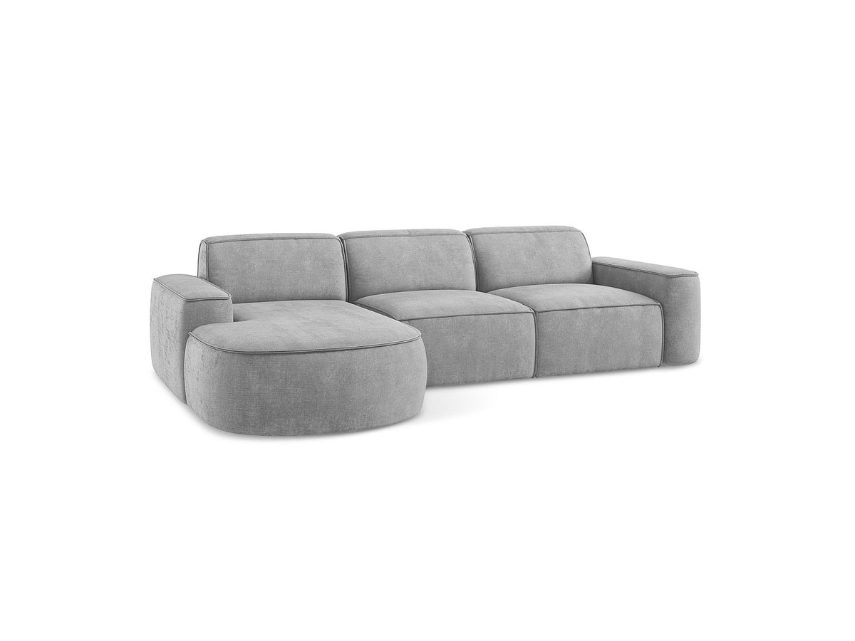 Canapé modulable 3 places gris tissu