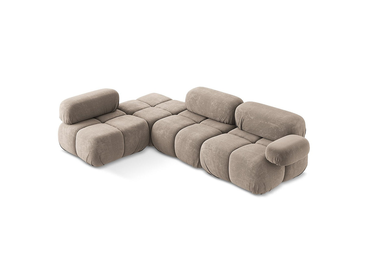 Canapé modulable 3 places beige tissu