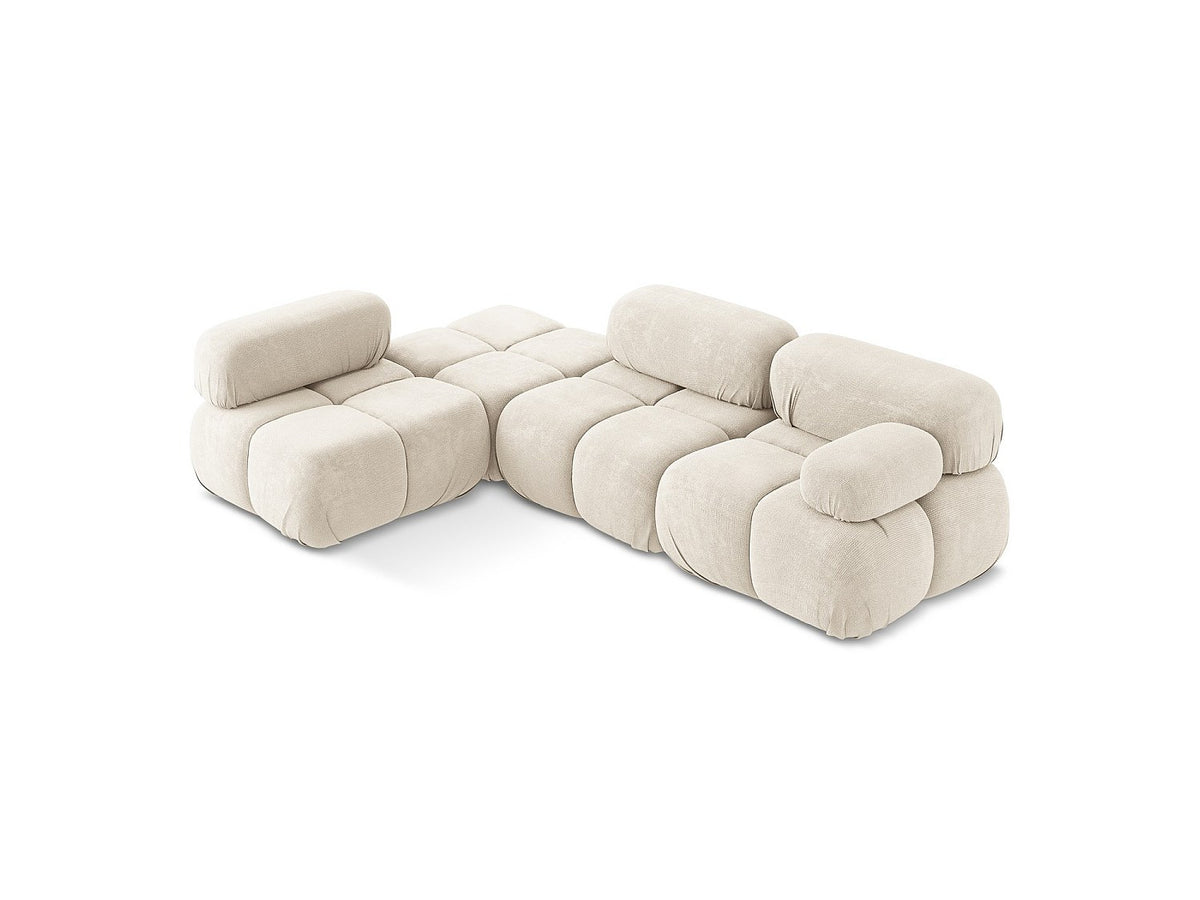 Canapé modulable 3 places beige tissu