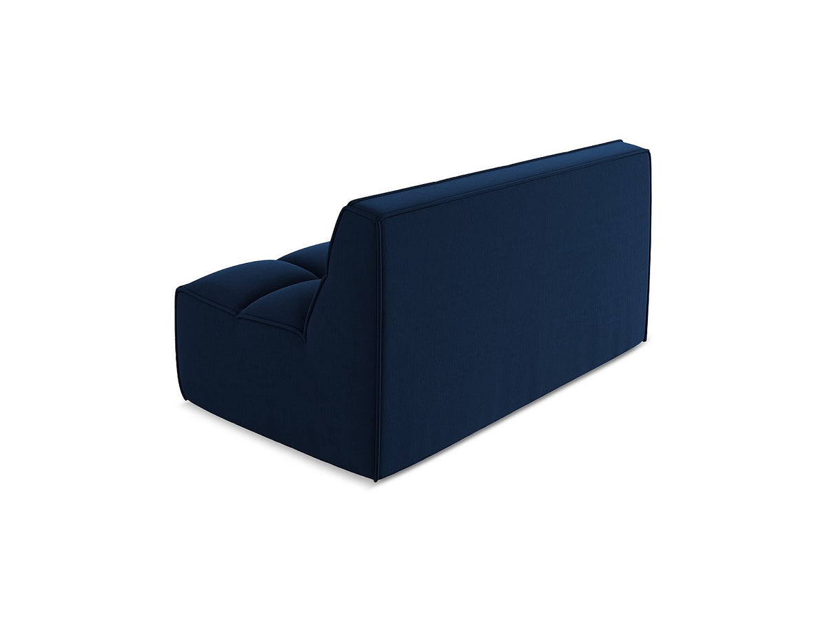 Canapé modulable 2 places bleu tissu