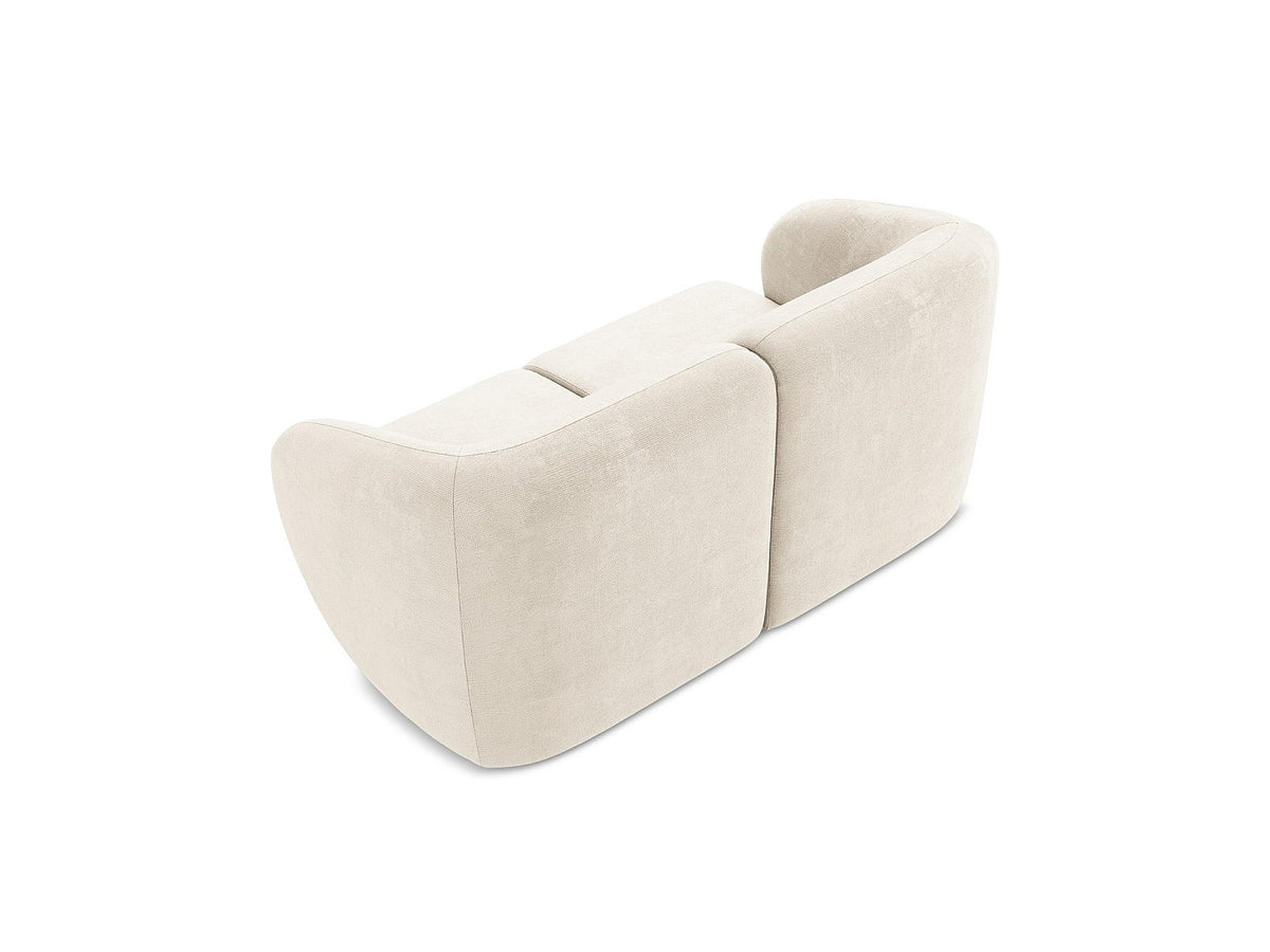 Canapé modulable 2 places gris tissu