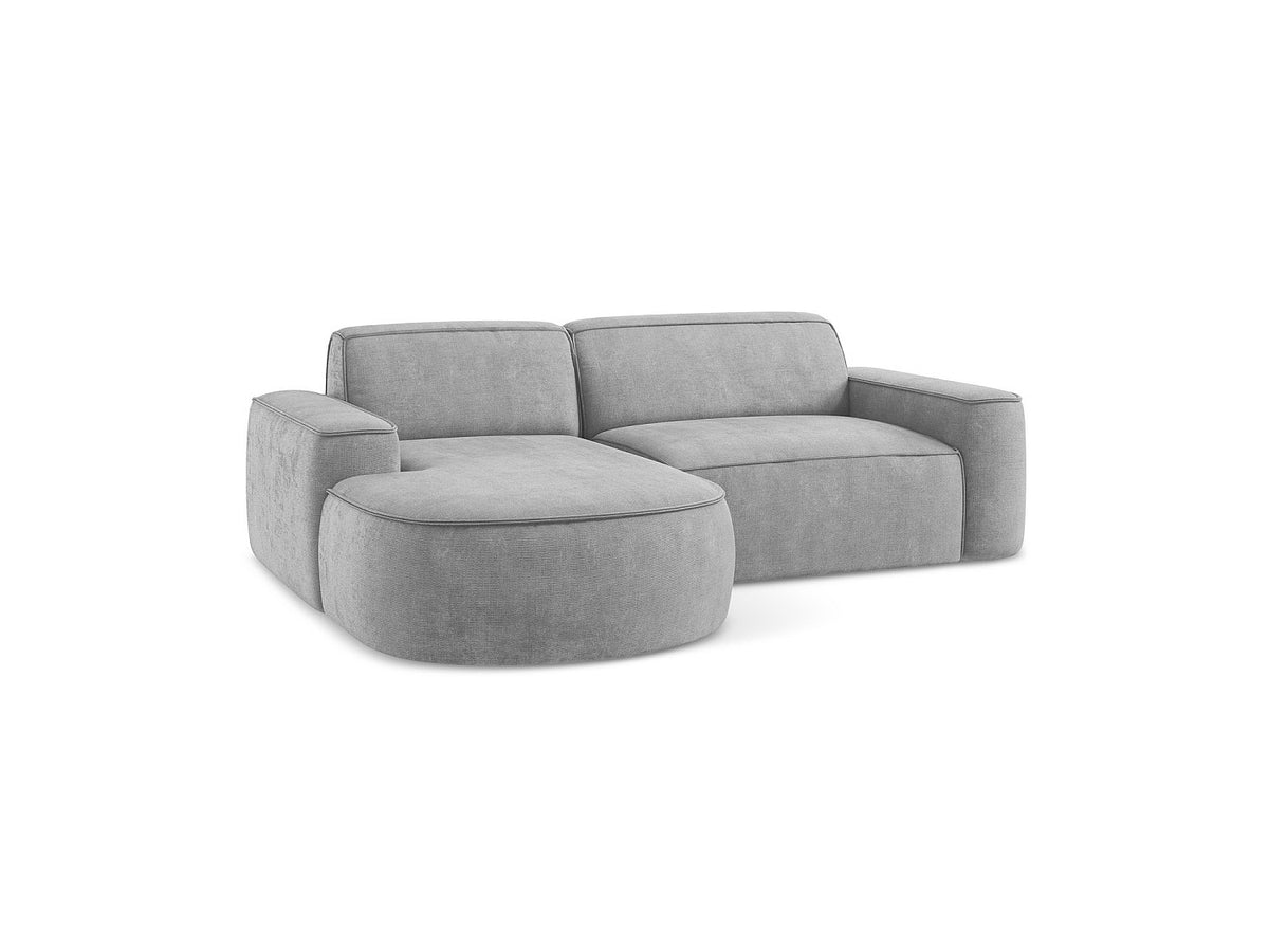 Canapé modulable 5 places gris tissu
