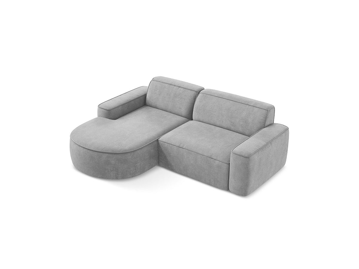 Canapé modulable 5 places gris tissu