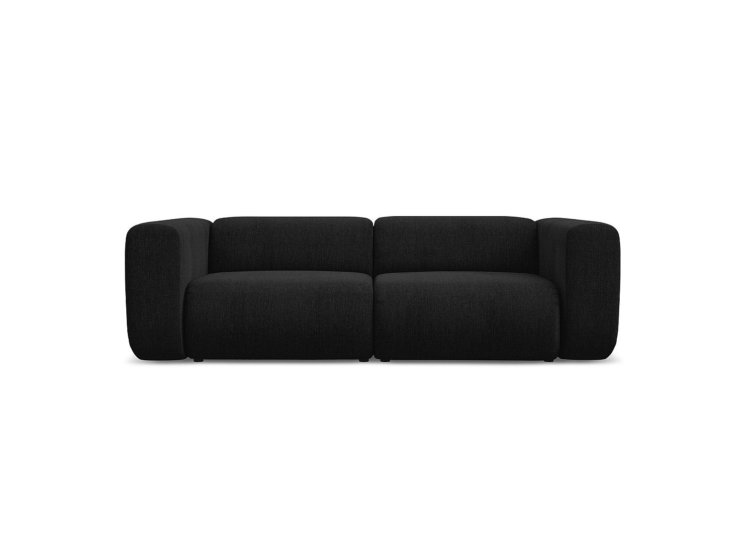 Canapé modulable 3 places noir tissu
