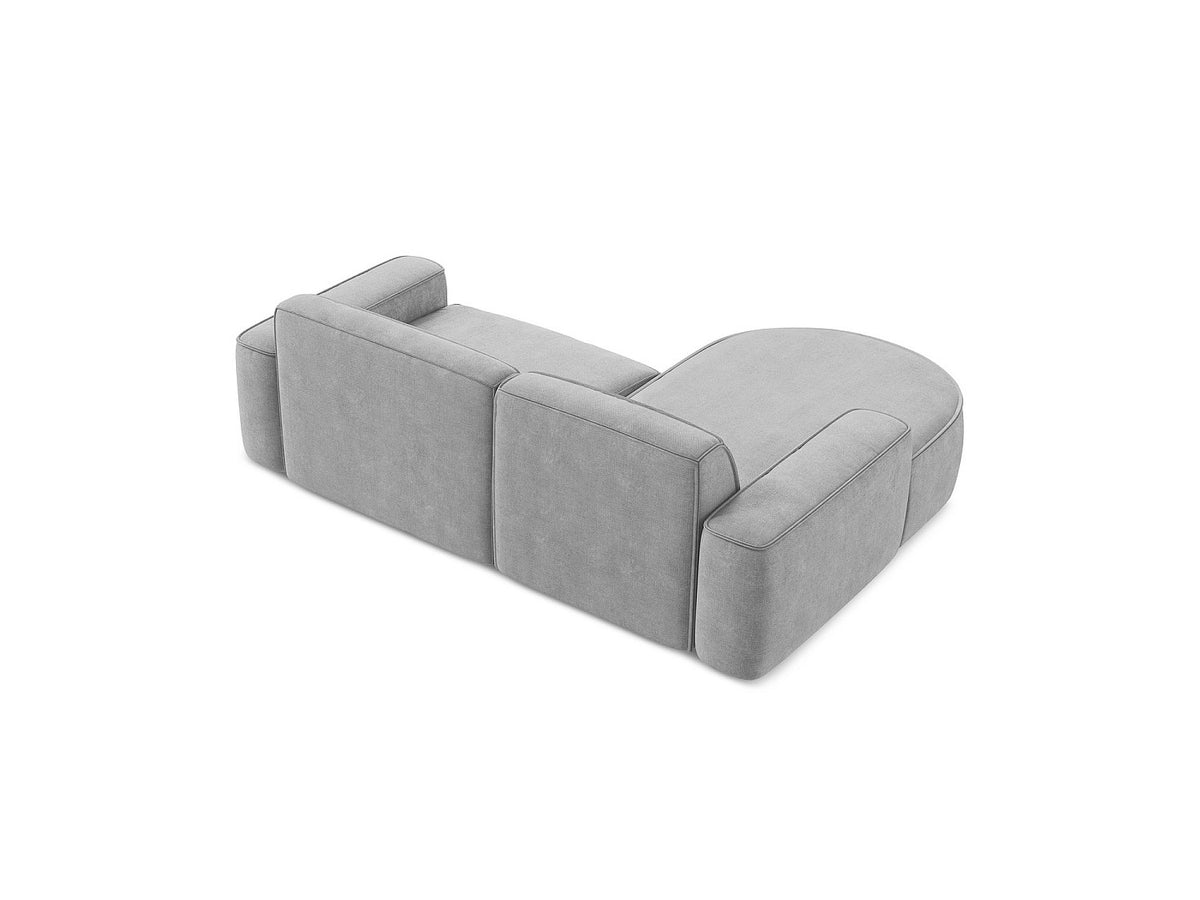 Canapé modulable 5 places gris tissu