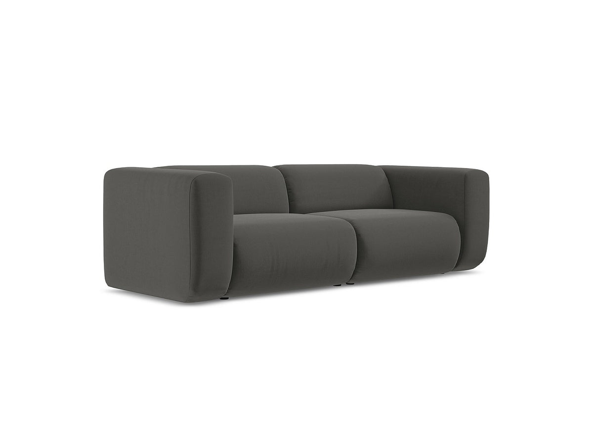 Canapé modulable 3 places gris tissu