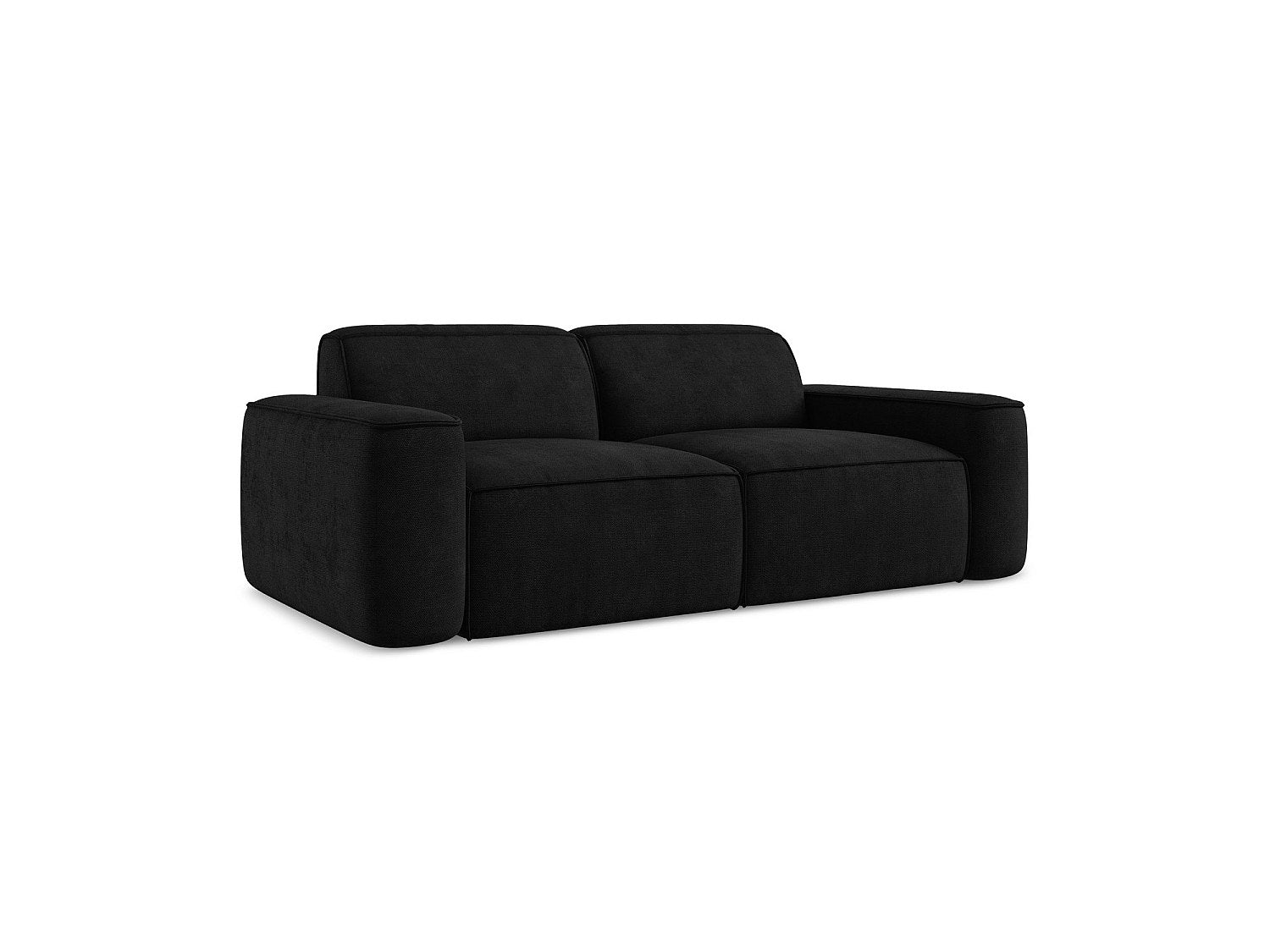 Canapé modulable 3 places noir tissu